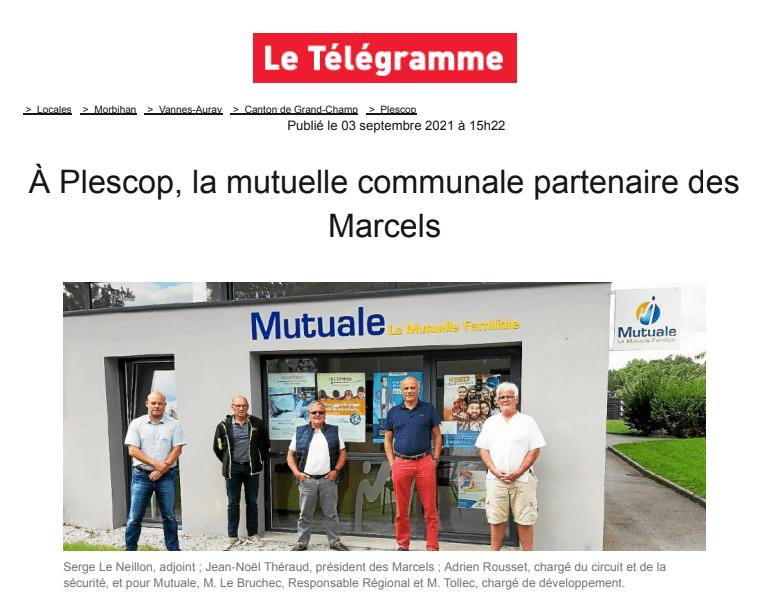 Télégramme : A Plescop, la mutuelle communale partenaire des Marcels